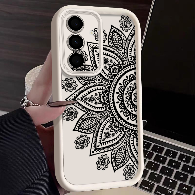 Samsung Galaxy A55 - Retro Flower Totem Pattern Case For