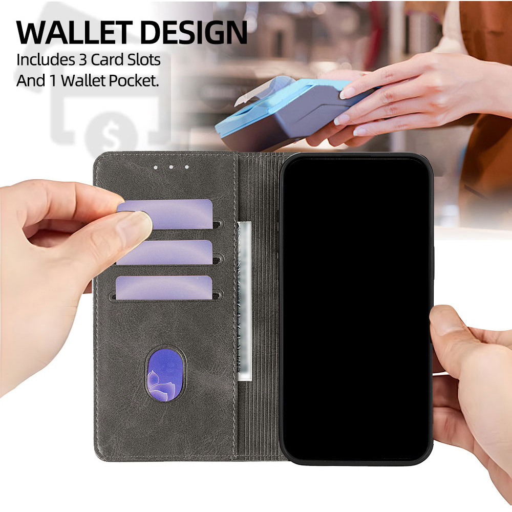 Magnetic Flip Card Stand Leath - Realme C67 ulasan dan harga