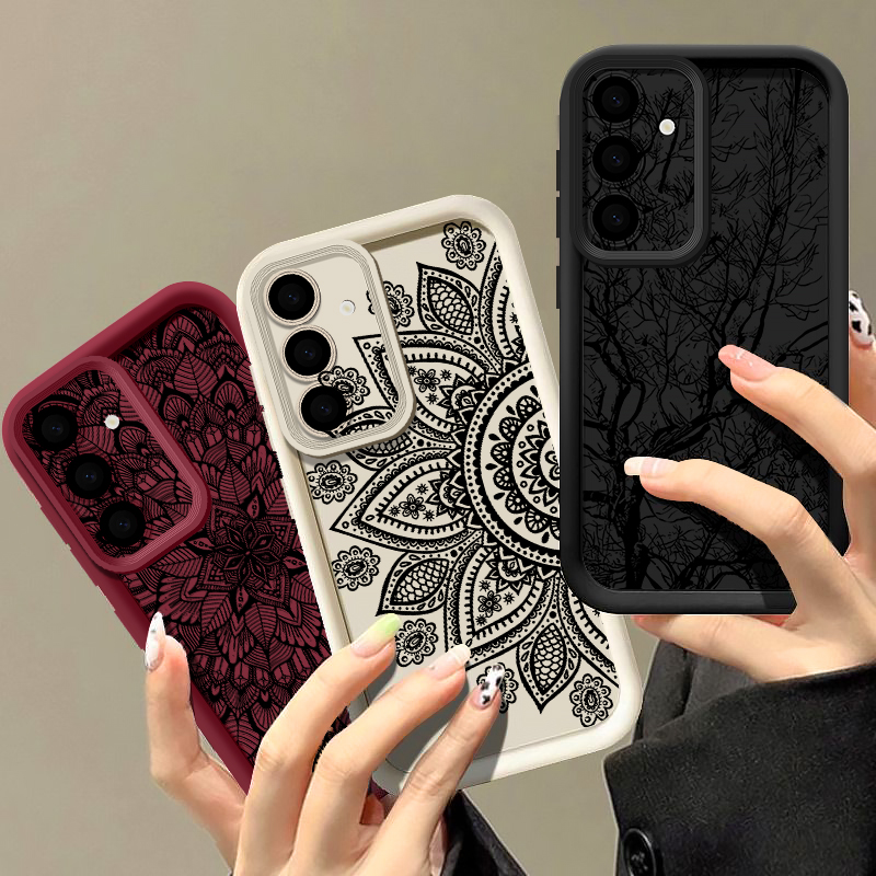Retro Flower Totem Pattern Cas - Samsung Galaxy A55 ulasan dan harga