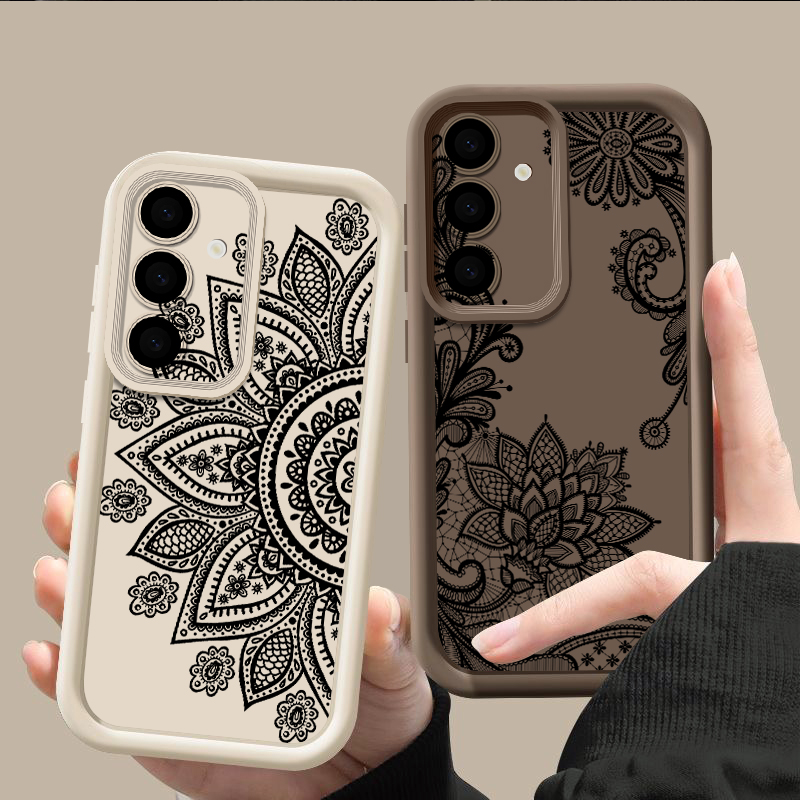 Retro Flower Totem Pattern Cas - Samsung Galaxy A55 ulasan dan harga