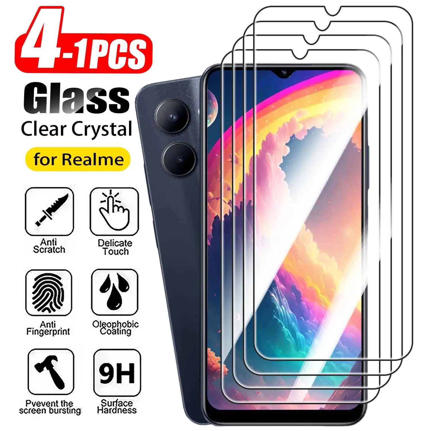 1-4Pcs Tempered For Realme C75 - Realme C67 ulasan dan harga