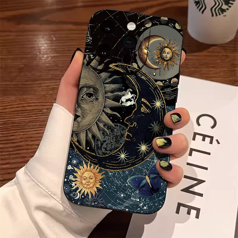 Aesthetic Sun Moon Print Phone - Samsung Galaxy A55 ulasan dan harga