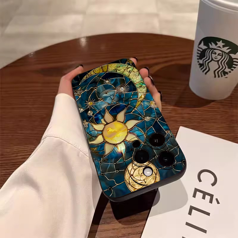 Aesthetic Sun Moon Print Phone - Samsung Galaxy A55 ulasan dan harga