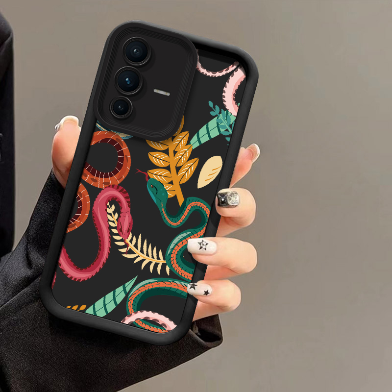 Luxury Snake Print Phone Case  - Vivo V40 ulasan dan harga