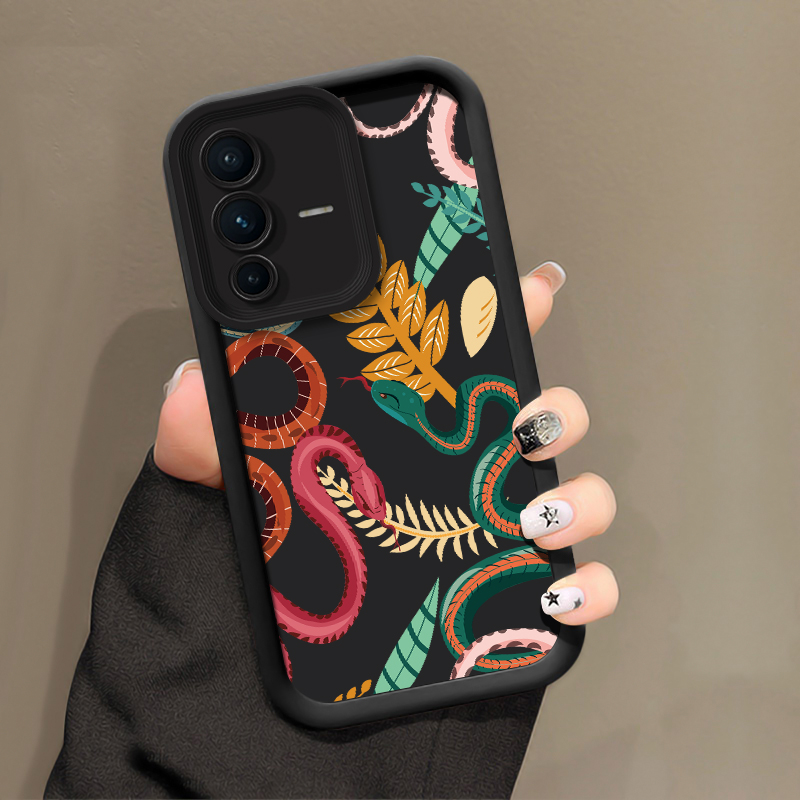 Luxury Snake Print Phone Case  - Vivo V40 ulasan dan harga