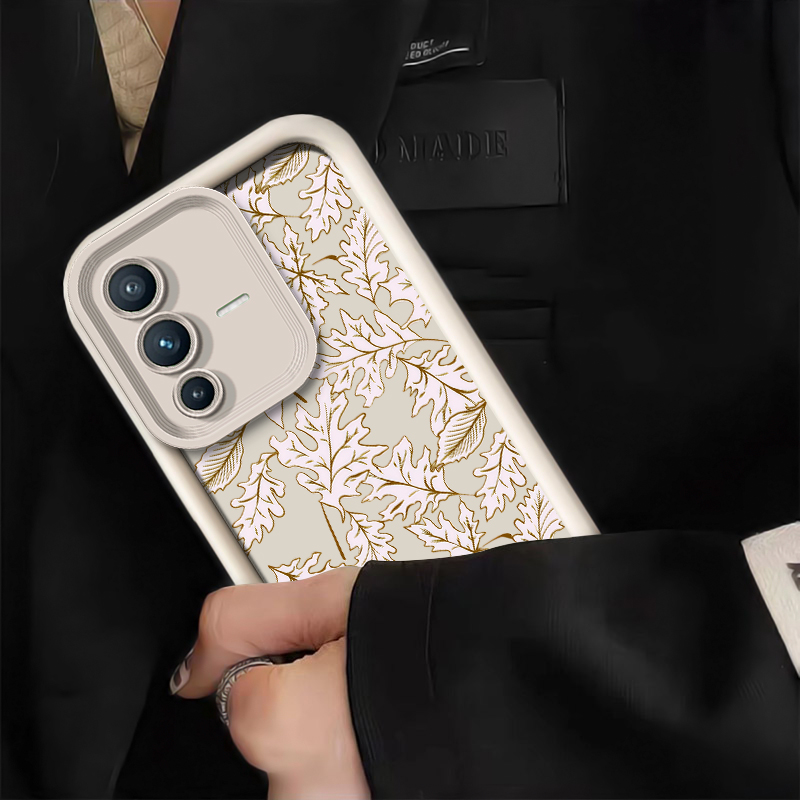 Leaves Pattern Phone Case For  - Vivo V40 ulasan dan harga