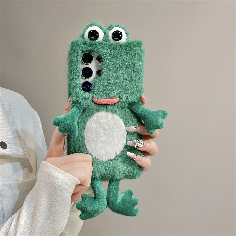 Plush Frog Phone Case, Cute Gr - Samsung Galaxy S24 ulasan dan harga